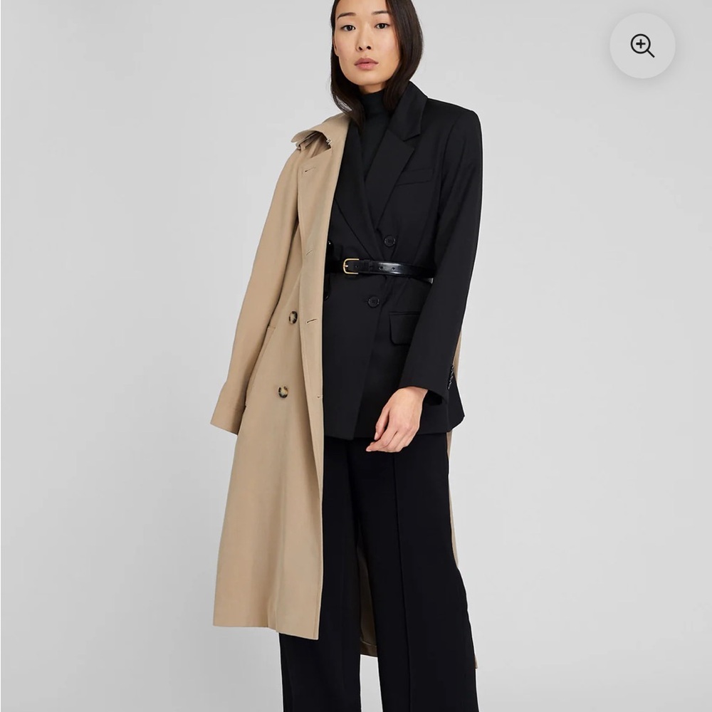 Club Monaco Women's Black Double-Breasted relaxed fit wool Blazer size 10